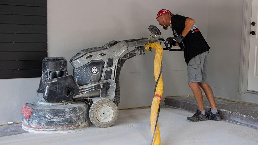 Concrete grinding adhesive removal machine Perth